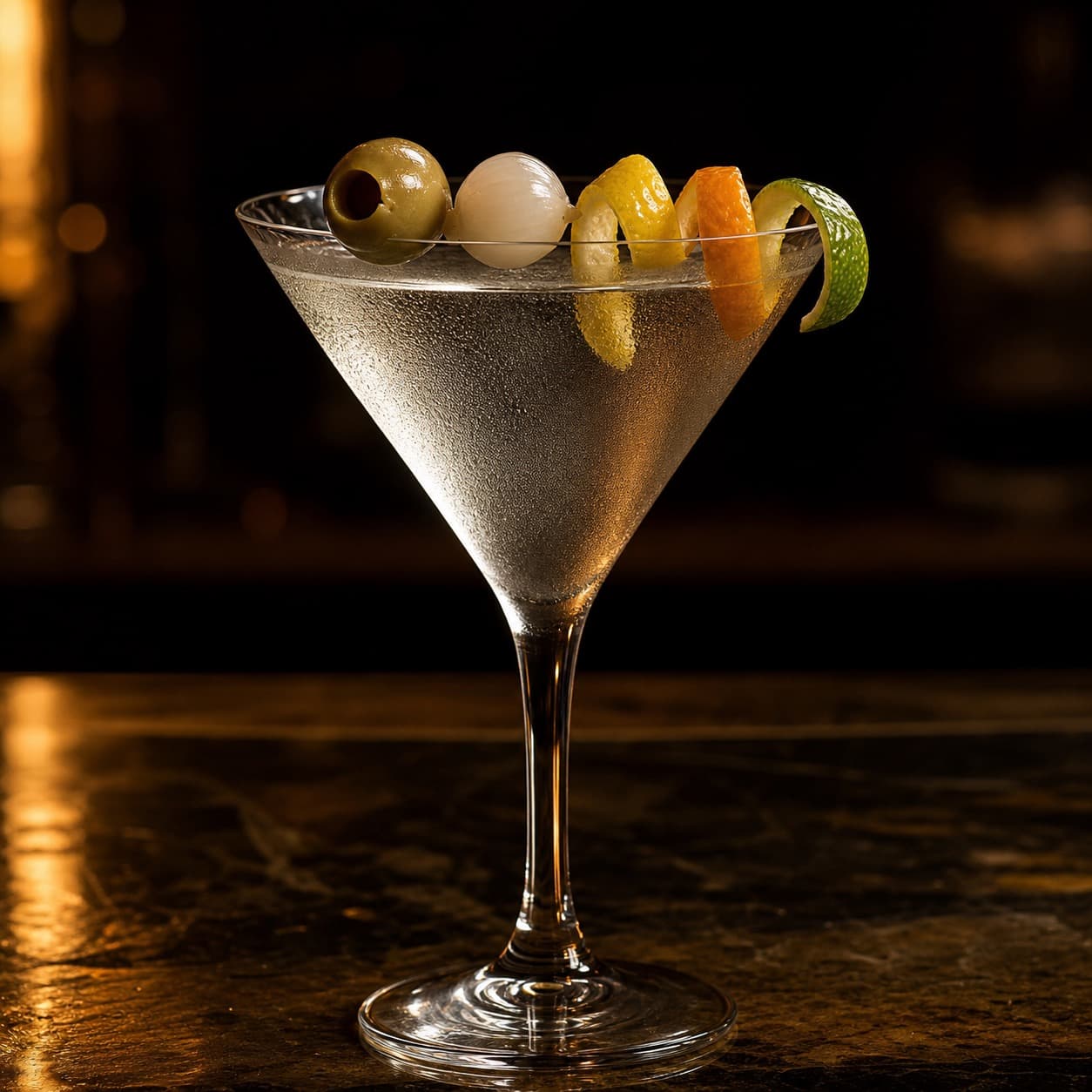 Six Ways to Season a Martini: A Garnish Experiment